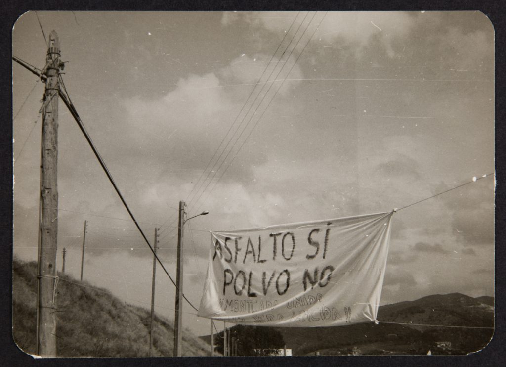 "Asfalto sí, polvo no"
